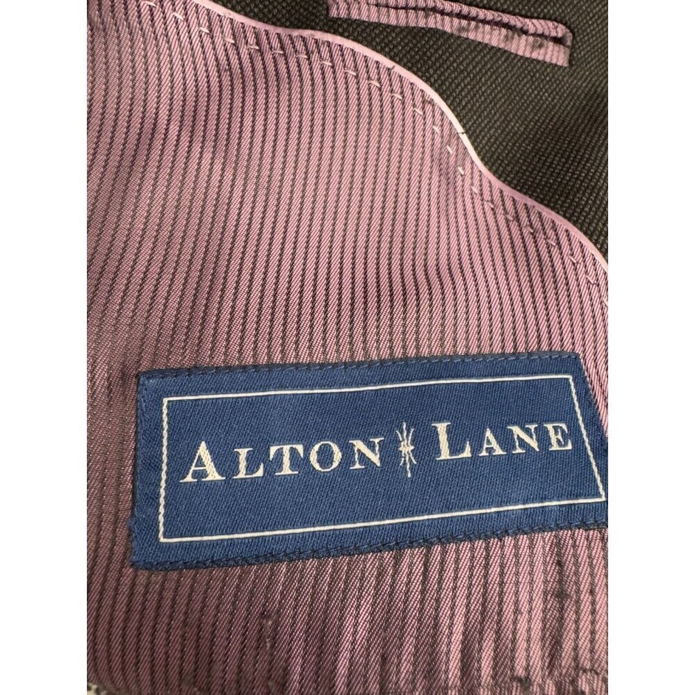 Alton Lane Virgin Wool Grey w purple lining Mens Two Button Blazer Jacket - Picture 5 of 6
